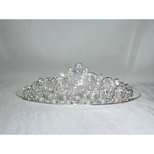 Rhinestone tiara, bridal wedding tiara, prom party princess birthday tiara